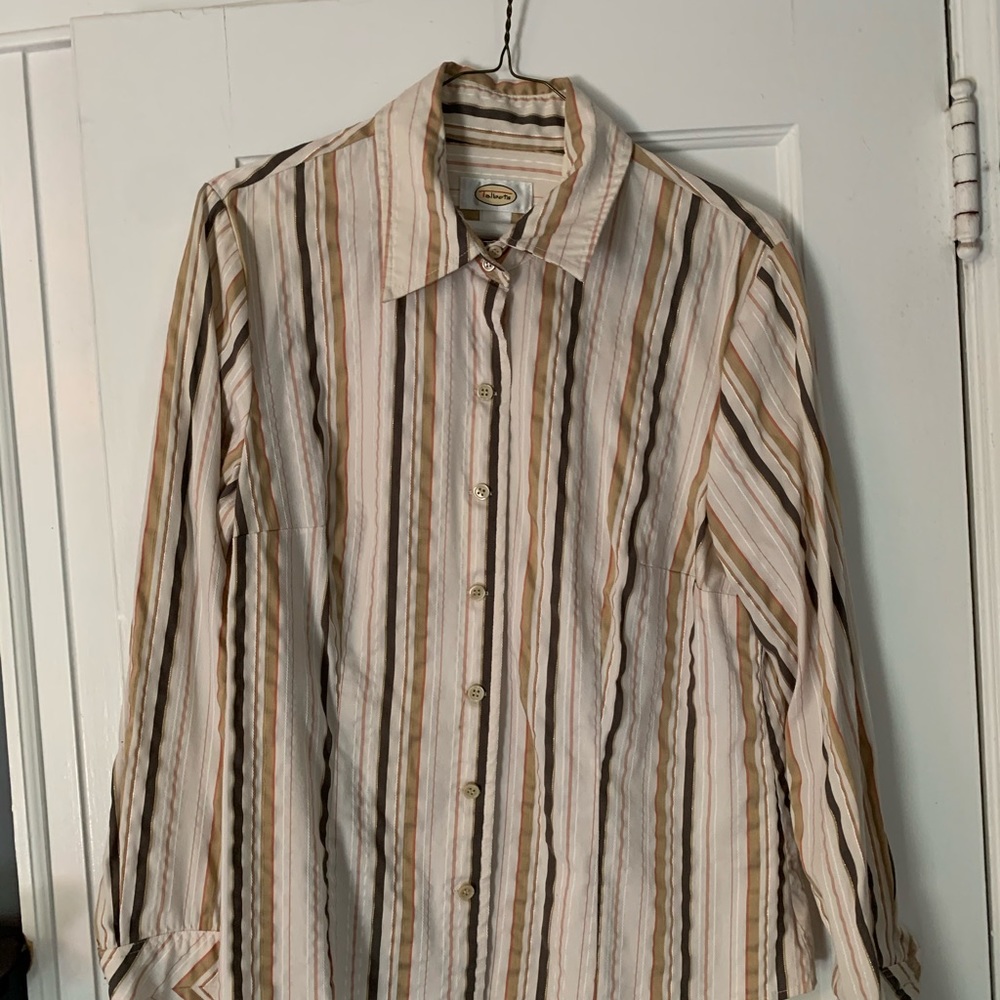 Talbots Button-Up Striped Shirt
